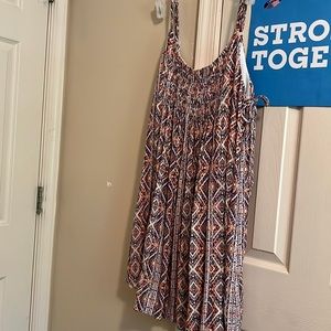 Aztec print sun dress, mini